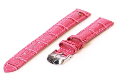 Watchstrap 12mm pink croco leather
