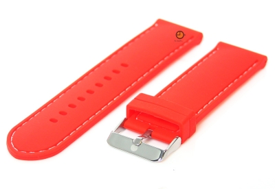 Watchstrap 24mm red silicone