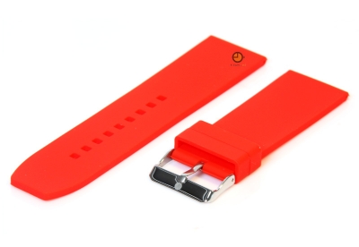 Watchstrap 28mm red silicone