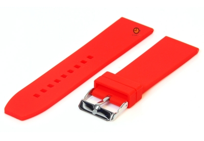 Watchstrap 24mm red silicone