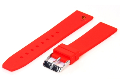 Watchstrap 18mm red silicone
