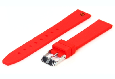 Watchstrap 16mm red silicone