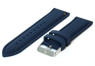 Watchstrap 24mm blue silicone