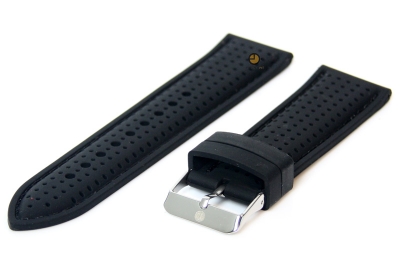 Watchstrap 24mm black silicone