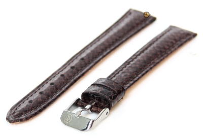 Watchstrap 14mm brown snake leather