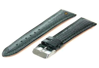 Watchstrap 22mm green snake leather