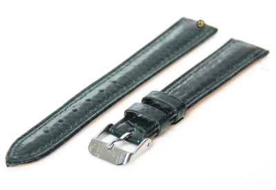 Watchstrap 16mm green snake skin