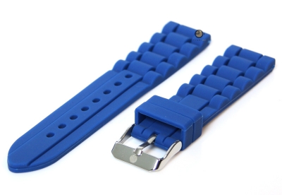 Flexible watchstrap 18mm blue silicone