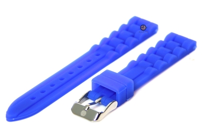 Flexible watchstrap 16mm blue silicone