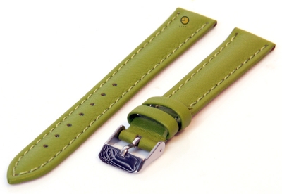 Watchstrap 14mm forestgreen calf leather