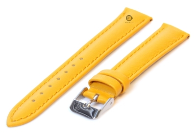 Watchstrap 12mm mustard-yellow calf leather