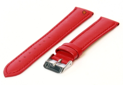 Watchstrap 16mm red calf leather