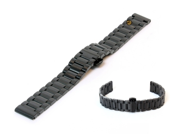 Watchstrap 16mm stainless steel matt black