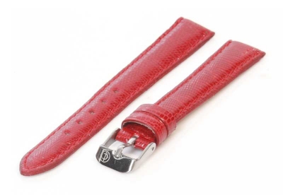 Watchstrap 18mm red lizard leather