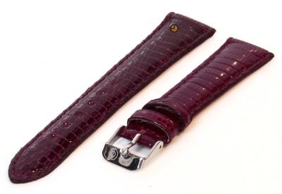 Watchstrap 18mm darkred lizard leather