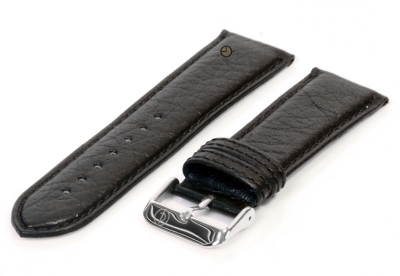 Watchstrap 24mm classic black leather