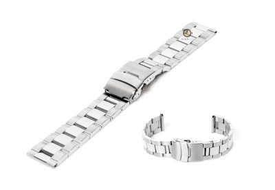 Watchstrap 20mm stainless steel silver