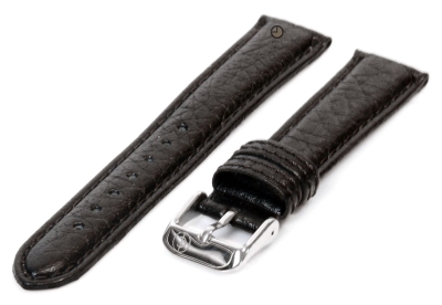 Watchstrap 16mm classic black leather
