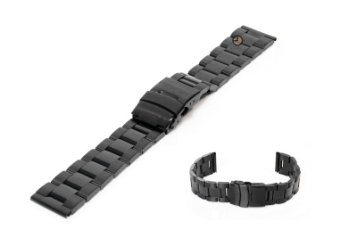 Watchstrap 20mm stainless steel black