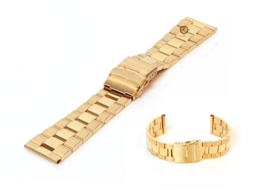 Watchstrap 24mm stainless steel gold