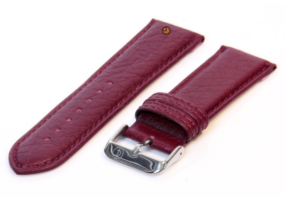 Watchstrap 24mm classic burgandy leather