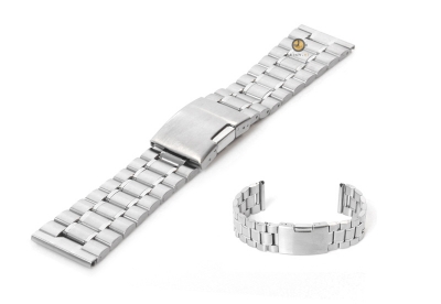 Watchstrap 24mm stainless steel silver