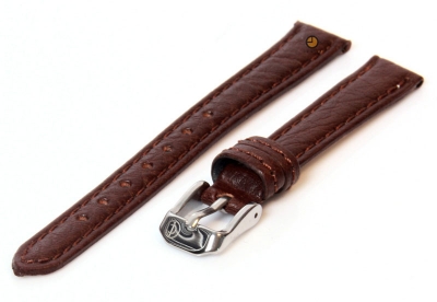 Watchstrap 14mm classic darkbrown leather