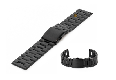 Watchstrap 23mm stainless steel black
