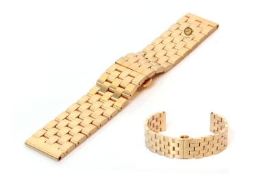 Watchstrap 22mm stainless steel gold