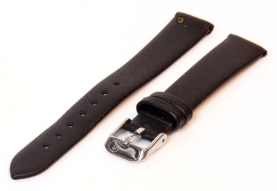 Seamless watchstrap 14mm black leather