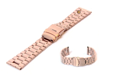 Watchstrap 22mm stainless steel rose gold