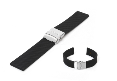 Watchstrap 24mm rubber black