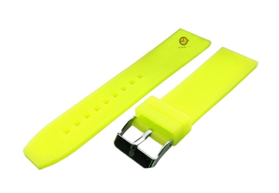 Watchstrap 24mm neon yellow silicone