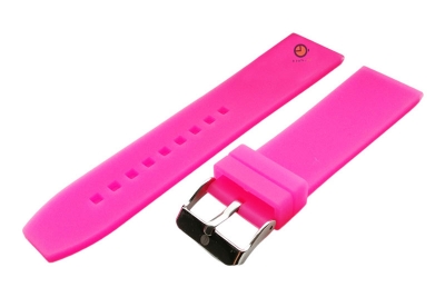 Watchstrap 22mm neon pink silicone