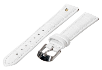 Watchstrap 12mm white leather
