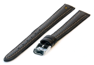 XXL Watchstrap 12mm classic darkbrown leather