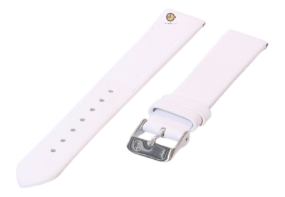 Seamless watchstrap 16mm white leather