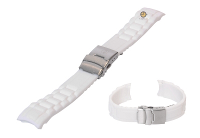 Silicone Rolex style watchstrap 20mm white