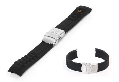 Silicone Rolex style watchstrap 18mm black