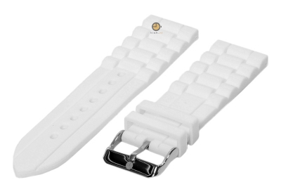 Flexible watchstrap 24mm white silicone