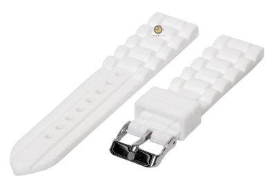 Flexible watchstrap 18mm white silicone