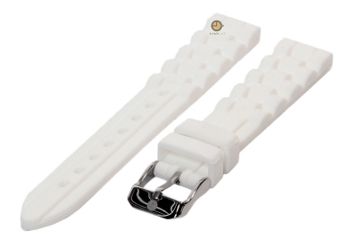 Flexible watchstrap 16mm white silicone