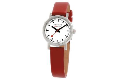 Mondaine 12mm watchstrap red polished