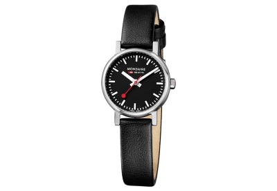 Mondaine 12mm watchstrap black polished