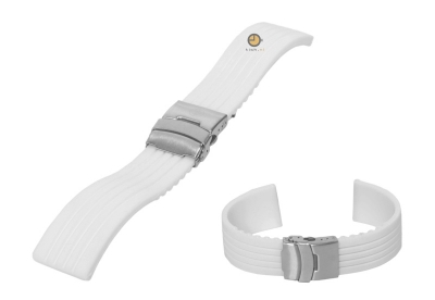 Silicone watchstrap 24mm white
