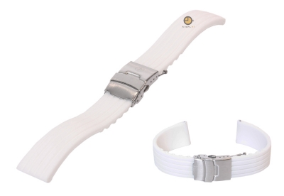 Silicone watchstrap 18mm white