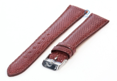 Watchstrap 18mm brown lizard leather