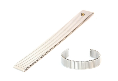 Watchstrap 12mm stainless steel flexible silver