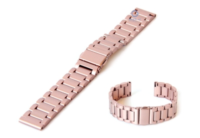 Watchstrap 18mm stainless steel matt pink