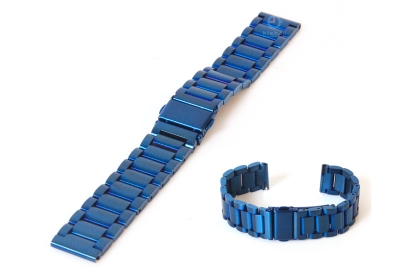 Watchstrap 18mm stainless steel blue